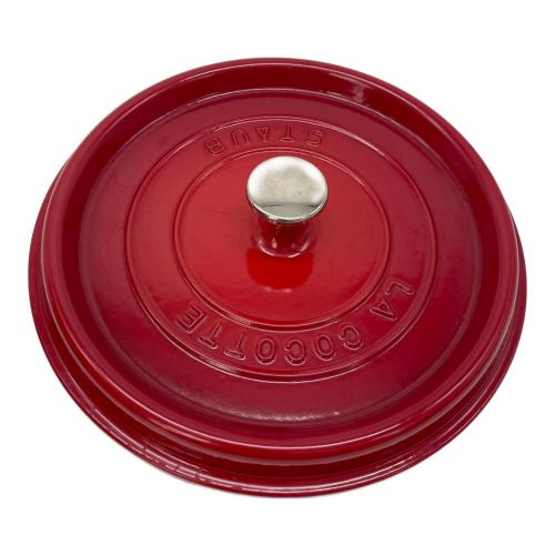 Staub (ストウブ) 両手鍋 1102406 ココットラウンド 24cm レッド(チェリー） ココット・ロンド