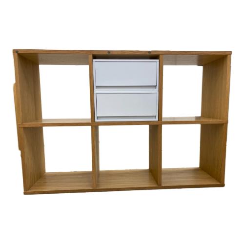無印良品 (ムジルシリョウヒン) スタッキングシェルフ 別売り収納付 161 ナチュラル×ホワイト