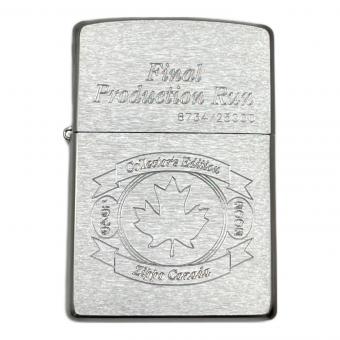 ZIPPO (ジッポ) オイルライター 2002年製 canada final production run(カナダオンタリオ工場 最終出荷記念) ボディキズ有
