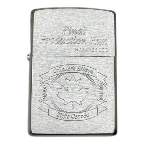 ZIPPO (ジッポ) オイルライター 2002年製 canada final production run(カナダオンタリオ工場 最終出荷記念) ボディキズ有