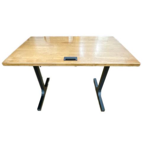 KANADEMONO（カナデモノ） デスク THE TABLE ラバーウッドT BlackSteel 93 ブラウン×ブラック