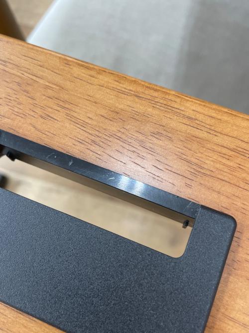 KANADEMONO（カナデモノ） デスク THE TABLE ラバーウッドT BlackSteel 93 ブラウン×ブラック