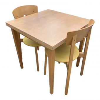 CALLIGARIS (カリガリス) 伸縮ダイニング3点セット ナチュラル×イエロー