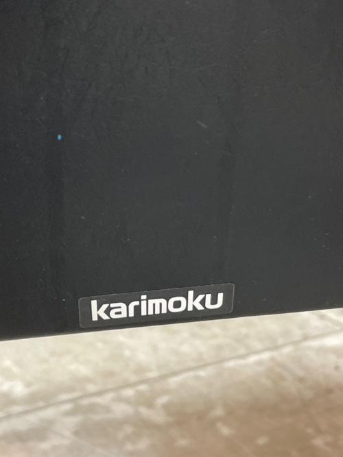 karimoku (カリモク) 1人掛けソファー ブラック×ブラウン Kチェア1シーター