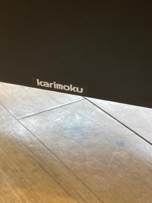 karimoku (カリモク) 1人掛けソファー ブラック×ブラウン Kチェア1シーター