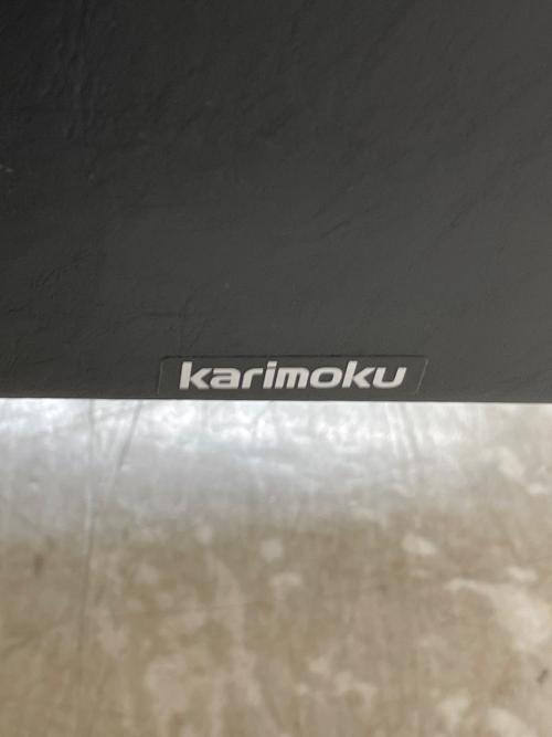 karimoku (カリモク) 1人掛けソファー ブラック×ブラウン Kチェア1シーター
