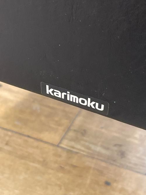 karimoku (カリモク) 1人掛けソファー ブラック×ブラウン Kチェア1シーター