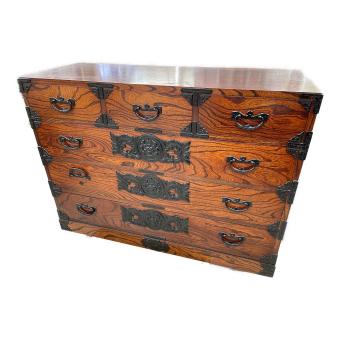 岩谷堂箪笥 (イワヤドウタンス) 和タンス 047200 722白鳥9号9・1・23 鍵付 ブラウン
