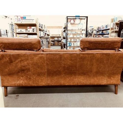 UNICO 3人掛けソファー ブラウン レザー CLAD｜トレファクONLINE