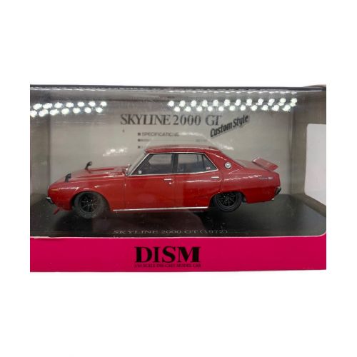 DISM 1/43スケールミニカー レッド GC110スカイライン(ヨンメリ) 2000GT カスタムスタイル