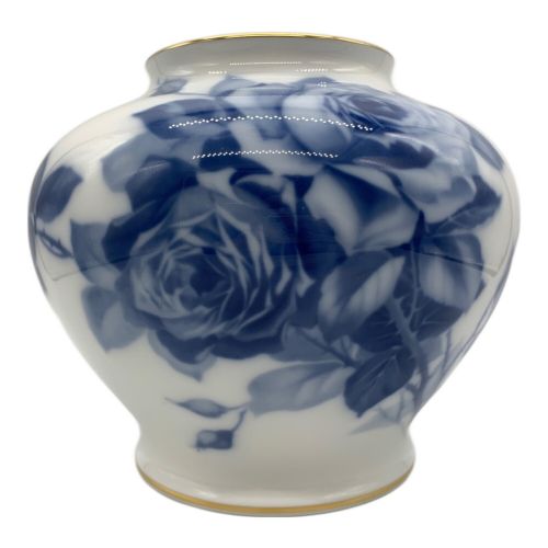 大倉陶園 (オオクラトウエン) 花瓶 49A/8011 ブルーローズ(8011) 20cm