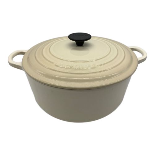 LE CREUSET (ルクルーゼ) 鍋 26cm アイボリー