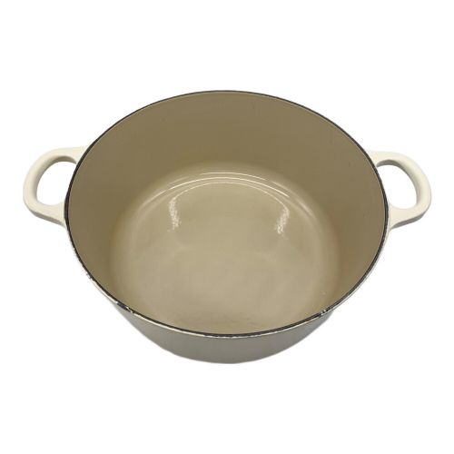 LE CREUSET (ルクルーゼ) 鍋 26cm アイボリー