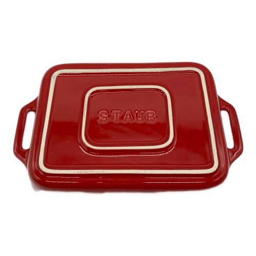 Staub (ストウブ) スクエア鍋 レッド