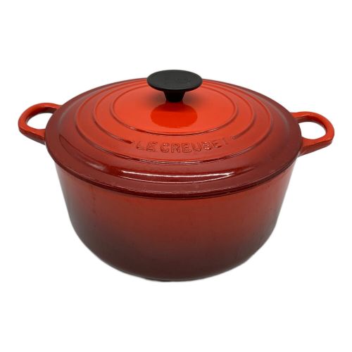 LE CREUSET (ルクルーゼ) 両手鍋 レッド 26cm