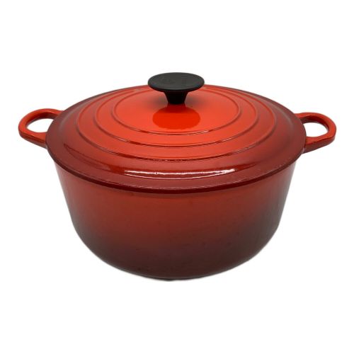 LE CREUSET (ルクルーゼ) 両手鍋 レッド 26cm