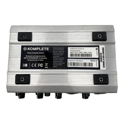 オーディオインターフェイス KOMPLETE AUDIO6