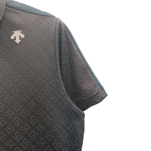 DESCENTE GOLF (デサントゴルフ) ジャカード半袖シャツ ゴルフウェア(トップス) メンズ SIZE XL ブラック