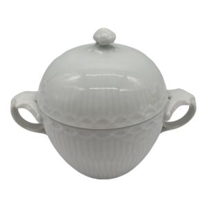 ROYAL COPENHAGEN (ロイヤル・コペンハーゲン) シュガーポット ホワイトハーフレース