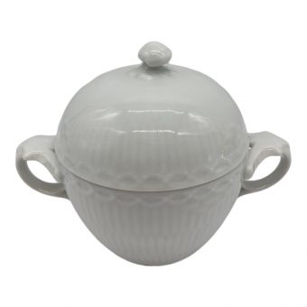 ROYAL COPENHAGEN (ロイヤル・コペンハーゲン) シュガーポット ホワイトハーフレース