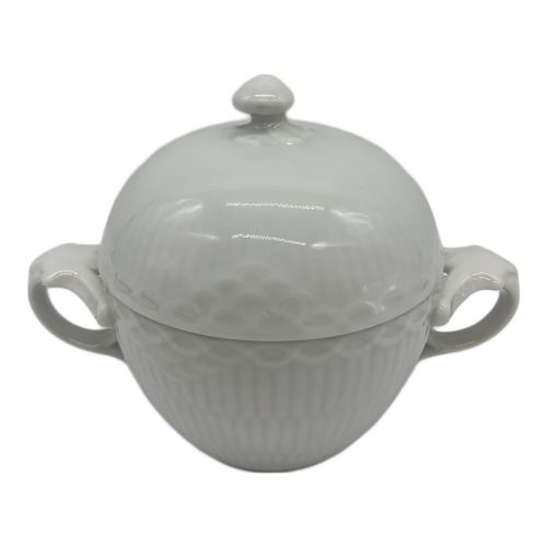 ROYAL COPENHAGEN (ロイヤル・コペンハーゲン) シュガーポット ホワイトハーフレース