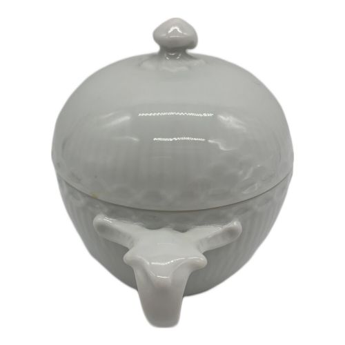 ROYAL COPENHAGEN (ロイヤル・コペンハーゲン) シュガーポット ホワイトハーフレース