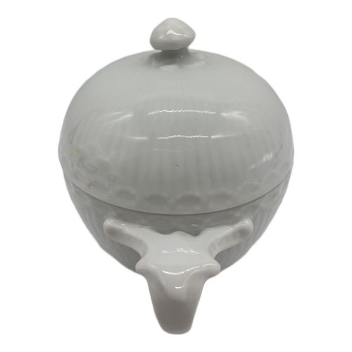 ROYAL COPENHAGEN (ロイヤル・コペンハーゲン) シュガーポット ホワイトハーフレース