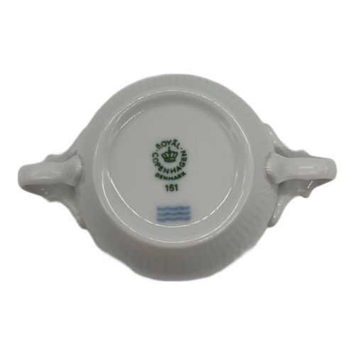 ROYAL COPENHAGEN (ロイヤル・コペンハーゲン) シュガーポット ホワイトハーフレース