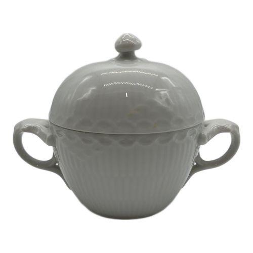 ROYAL COPENHAGEN (ロイヤル・コペンハーゲン) シュガーポット ホワイトハーフレース