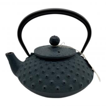 岩鋳 (イワチュウ) 南部鉄器 急須 3型平アラレ ホーロー加工 ダマン青 12341