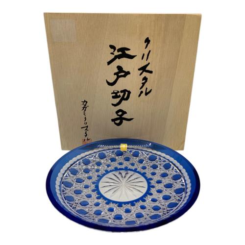 KAGAMI CRYSTAL (カガミクリスタル) ガラス食器 D302-1095CCB 江戸切子・八寸皿