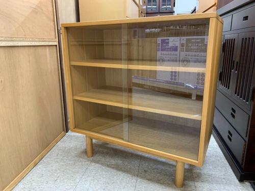 無印良品 (ムジルシリョウヒン)  ASH GLASS DOOR CABINET