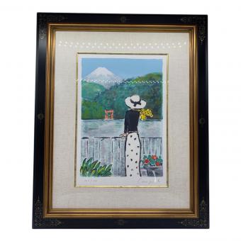 ジャン ピエール カシニョール リトグラフ バルコニーから望む富士 直筆サイン入 シリアル142/150