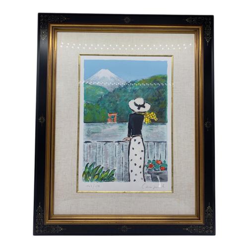 ジャン ピエール カシニョール リトグラフ バルコニーから望む富士 直筆サイン入 シリアル142/150