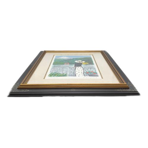 ジャン ピエール カシニョール リトグラフ バルコニーから望む富士 直筆サイン入 シリアル142/150