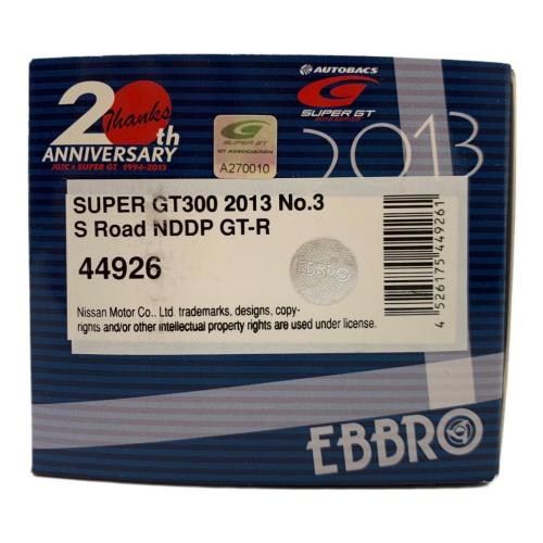EBBRO (エブロ) モデルカー S Road NDDP GT-R SUPER GT300 2013 No.3