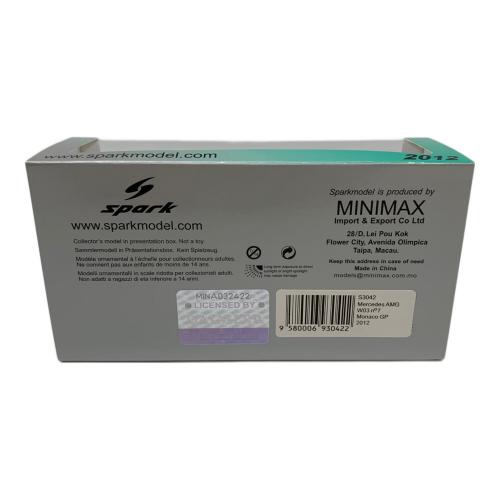 SPARK (スパーク) モデルカー メルセデスAMG W03 2012年 モナコGP #7 M.Schumacher