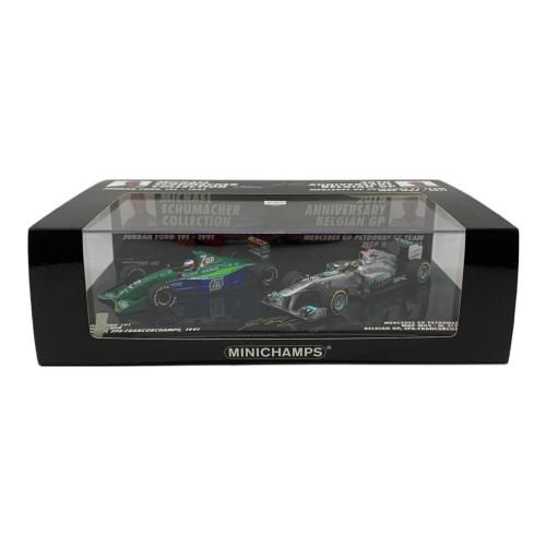 MINICHAMPS (ミニチャンプス) モデルカー M.シューマッハ F1参戦20周年記念 ベルギーGP メルセデスGP ペトロナス F1チーム MGP W02 2011+ジョーダン 191 フォード 1991