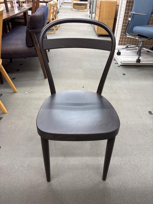 無印良品 (ムジルシリョウヒン) ダイニングチェアー ブラウン 曲木 座面ヘコミ有 ブナ材