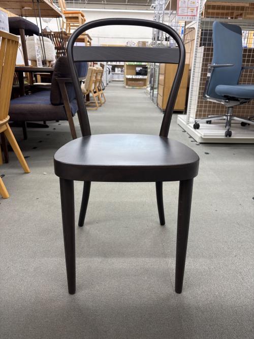 無印良品 (ムジルシリョウヒン) ダイニングチェアー ブラウン 曲木 座面ヘコミ有 ブナ材