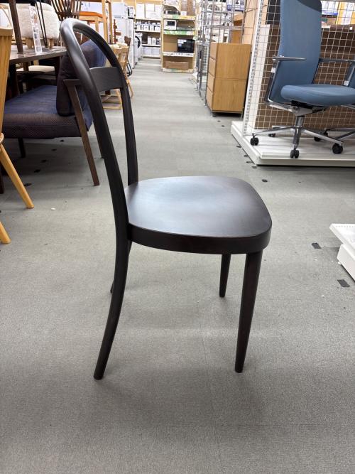 無印良品 (ムジルシリョウヒン) ダイニングチェアー ブラウン 曲木 座面ヘコミ有 ブナ材