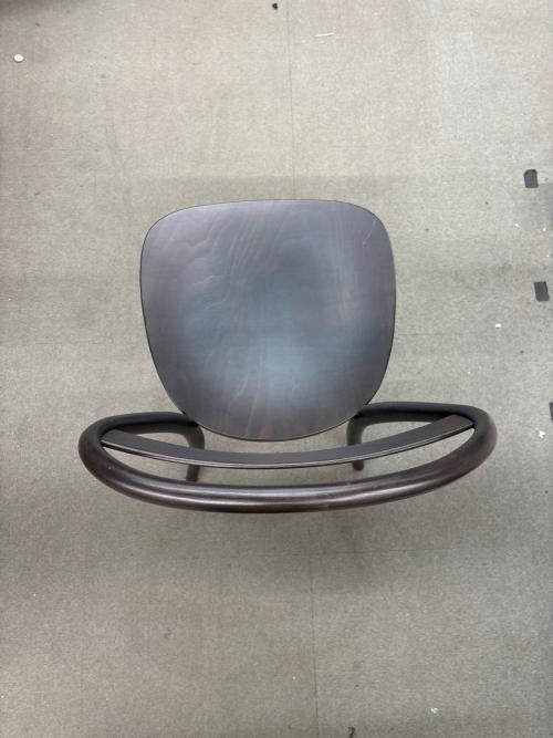 無印良品 (ムジルシリョウヒン) ダイニングチェアー ブラウン 曲木 座面ヘコミ有 ブナ材