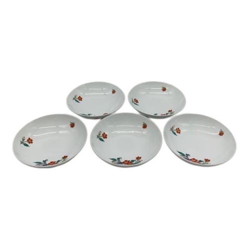 柿右衛門窯 (カキエモンガマ) 錦桜文皿(五客組) 十五代酒井田柿右衛門