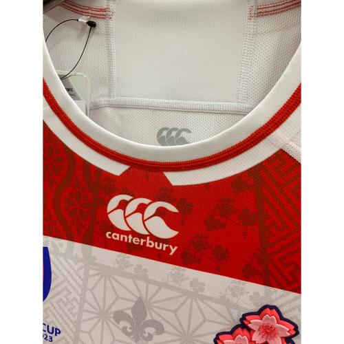 Canterbury (カンタベリー) トレーニングウェア メンズ SIZE L レッド×ホワイト ジャパンRWC2023レプリカホームジャージ ボーダー RG33980WC