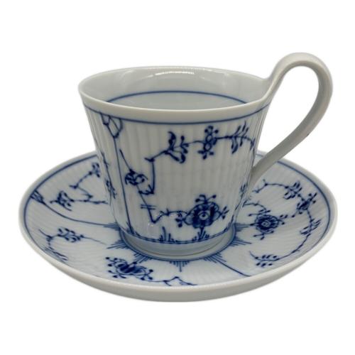 ROYAL COPENHAGEN (ロイヤル・コペンハーゲン) カップ&ソーサー ハイハンドル ブルーフルーテッド・プレイン