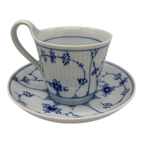 ROYAL COPENHAGEN (ロイヤル・コペンハーゲン) カップ&ソーサー ハイハンドル ブルーフルーテッド・プレイン