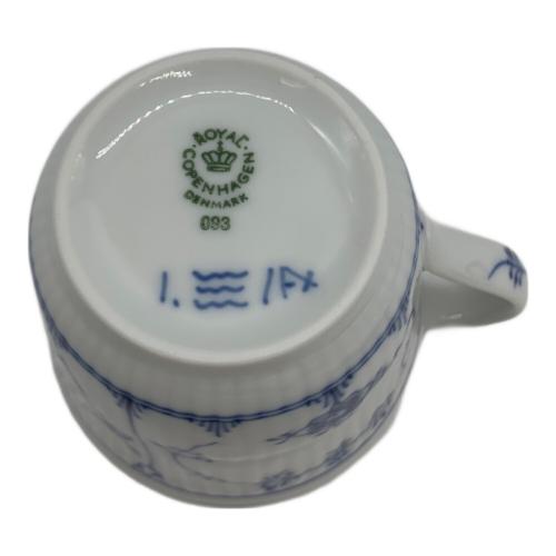 ROYAL COPENHAGEN (ロイヤル・コペンハーゲン) カップ&ソーサー ハイハンドル ブルーフルーテッド・プレイン