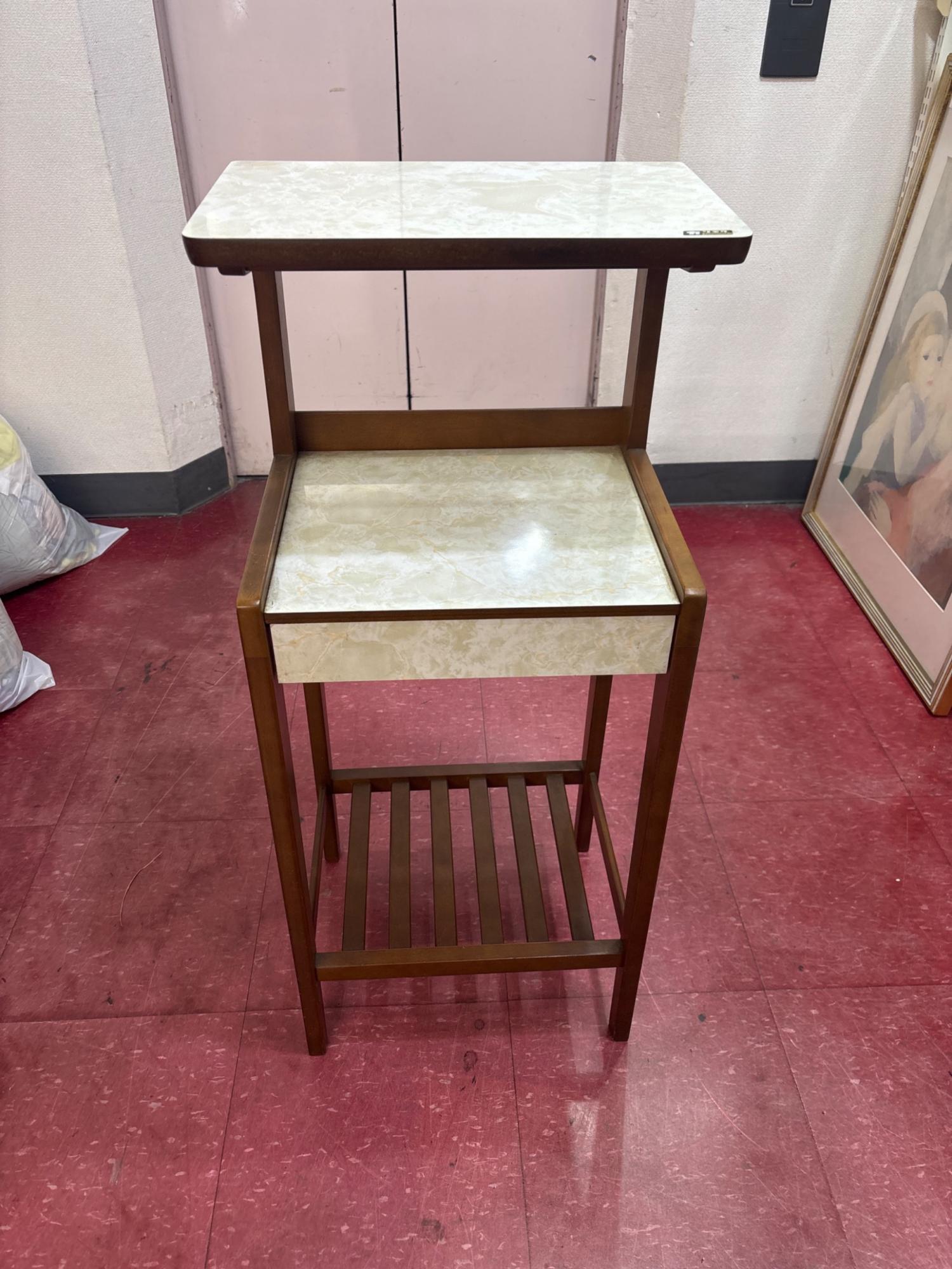 昭和レトロ 古家具 カリモク 電話台 テレフォンラック 家具 karimoku 昭和レトロ 古家具 カリモク 電話台 テレフォンラック 家具 karimoku