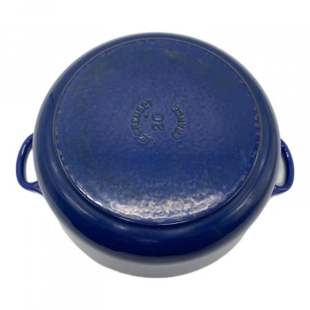 LE CREUSET (ルクルーゼ) 両手鍋 20cm ブルー｜トレファクONLINE
