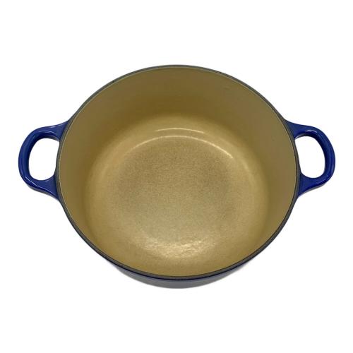 LE CREUSET (ルクルーゼ) 両手鍋 20cm ブルー